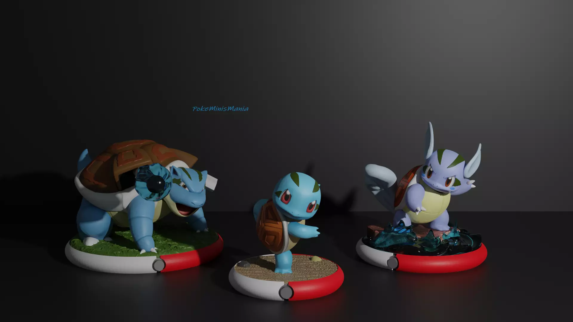 Clone Squirtle Wartortle and Blastoise 3D print model 3D print model_0