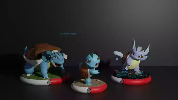 Clone Squirtle Wartortle and Blastoise 3D print model 3D print model