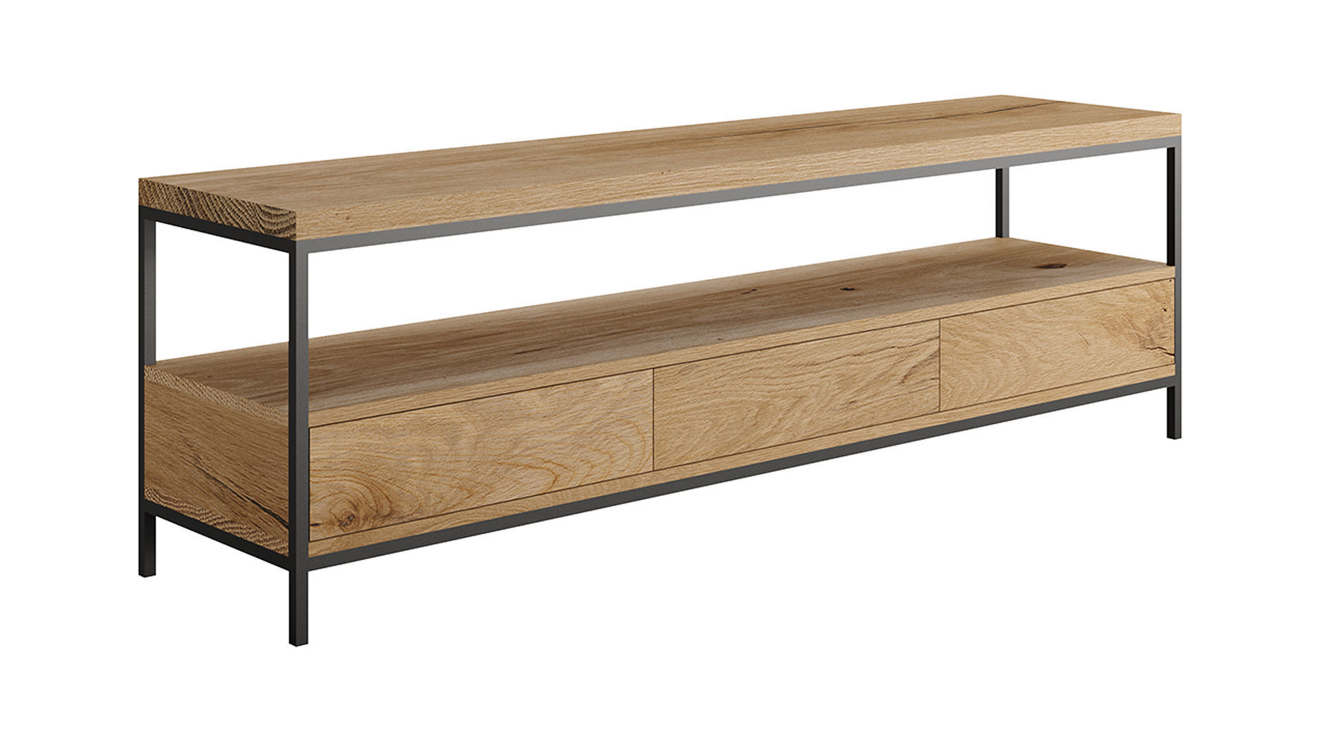TV Stand 3 Drawers by mLOFT 3D model_3
