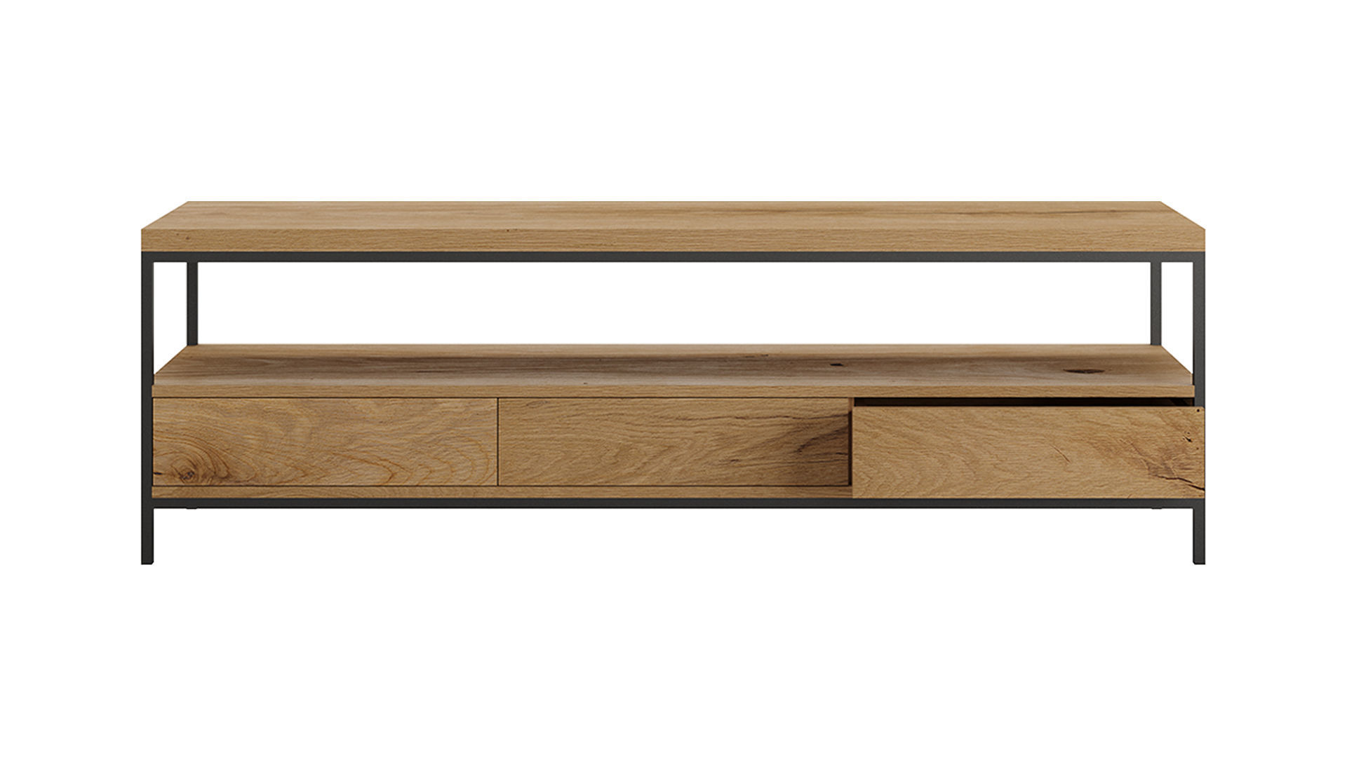 TV Stand 3 Drawers by mLOFT 3D model_4