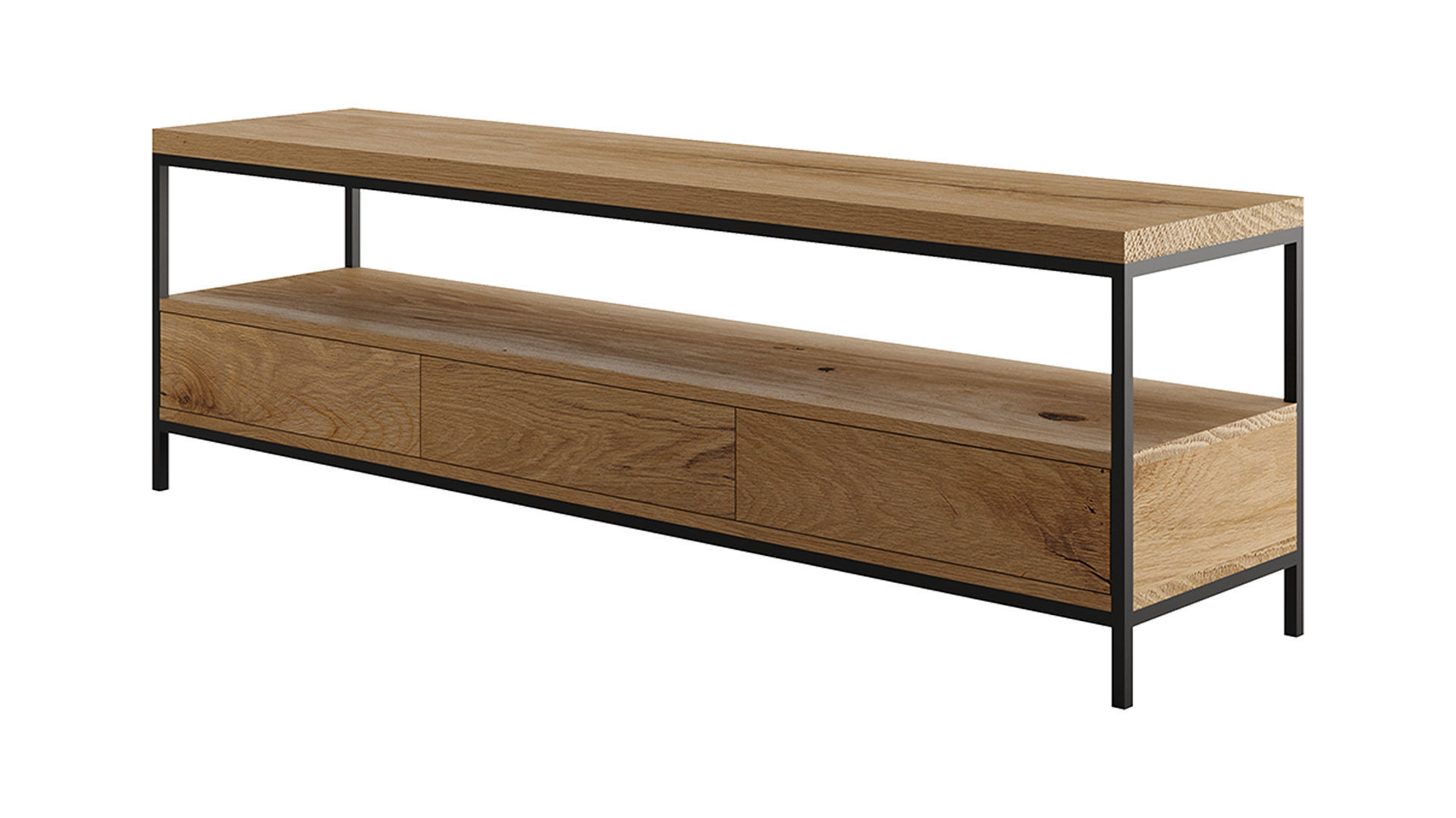 TV Stand 3 Drawers by mLOFT 3D model_5