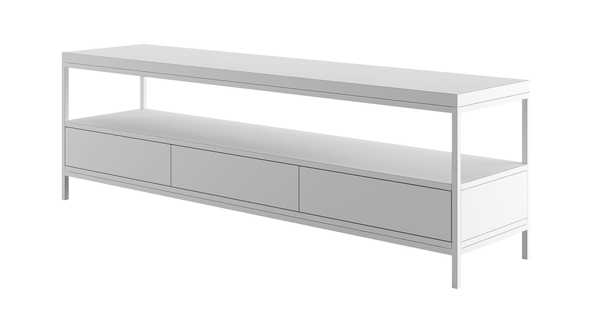 TV Stand 3 Drawers by mLOFT 3D model_6