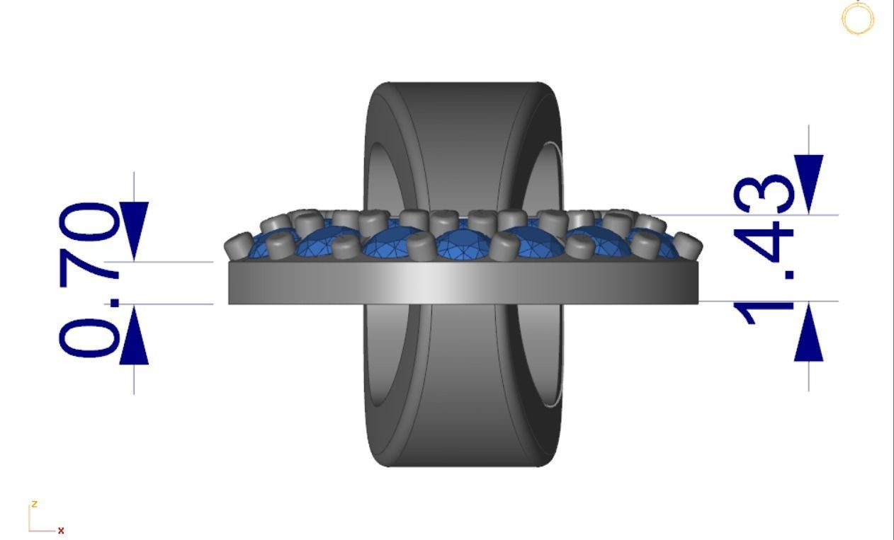 Hand Hamsa  pendant with stones 3D print model_8