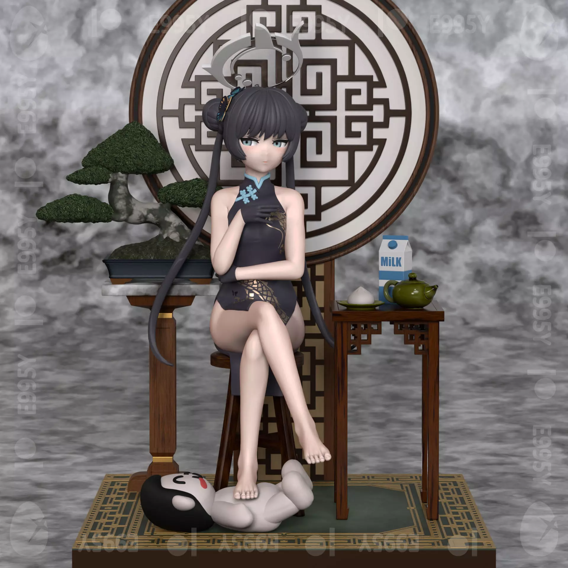 Blue Archive - Kisaki Figure STL File For 3D Printing 3D print model