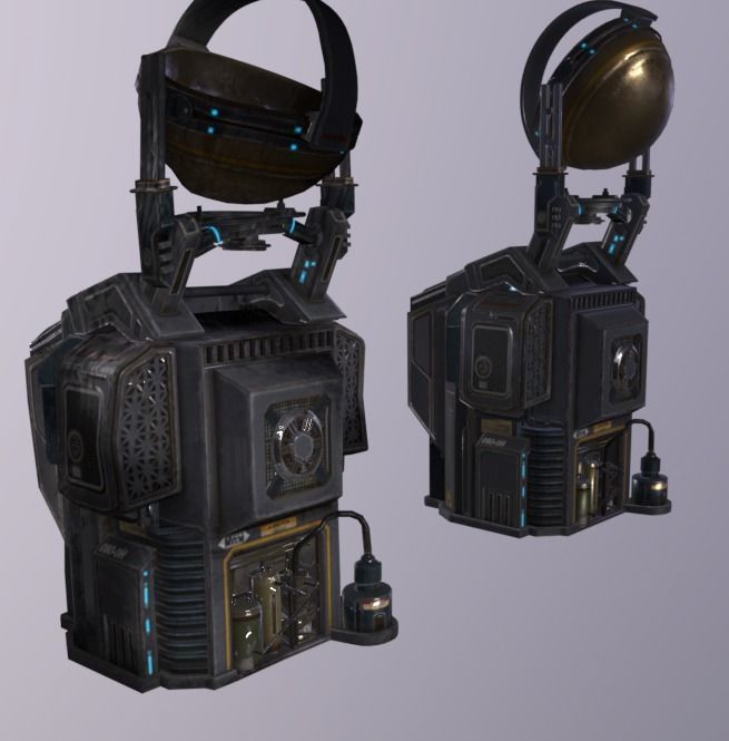 Airship Stability Gyroscop Low-poly 3D model_4