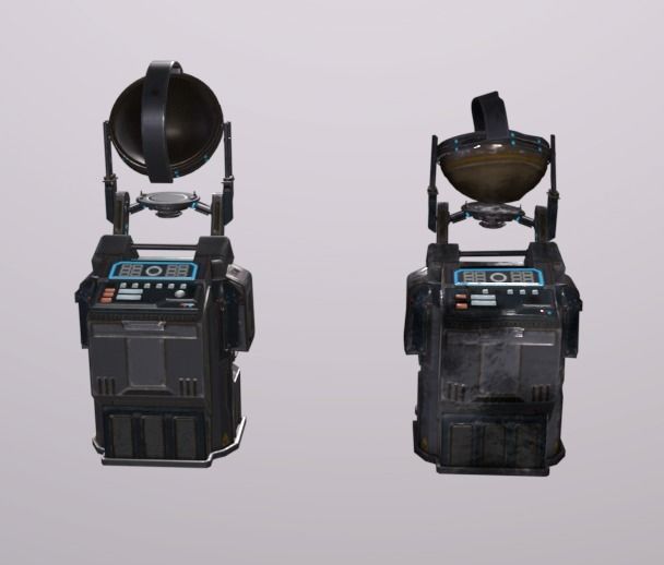 Airship Stability Gyroscop Low-poly 3D model_2