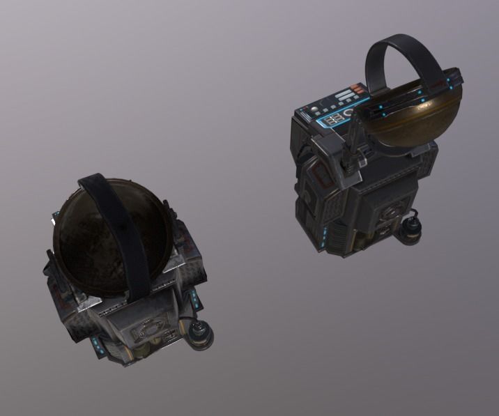 Airship Stability Gyroscop Low-poly 3D model_5