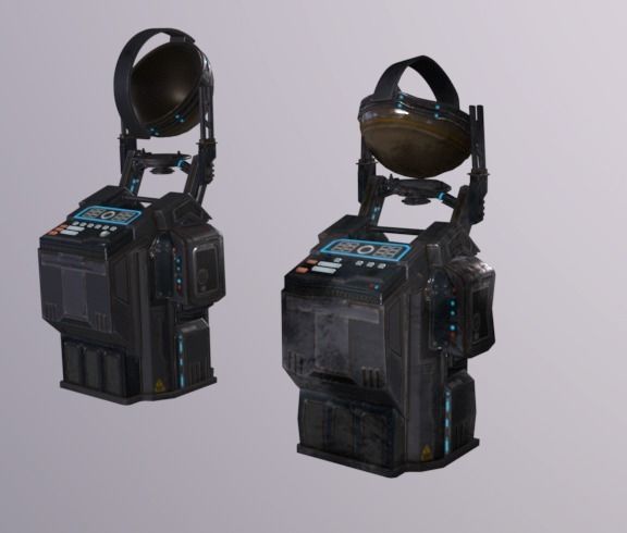 Airship Stability Gyroscop Low-poly 3D model_3