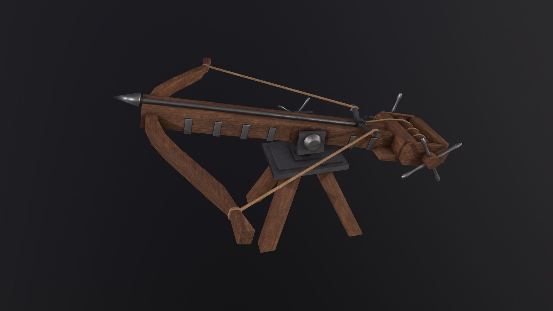 Medieval Ballista 3D Model Low-poly 3D model_2