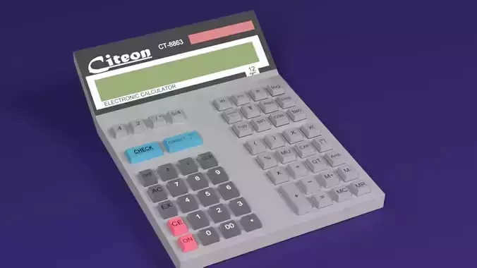 Calculator with sci modes 3D model