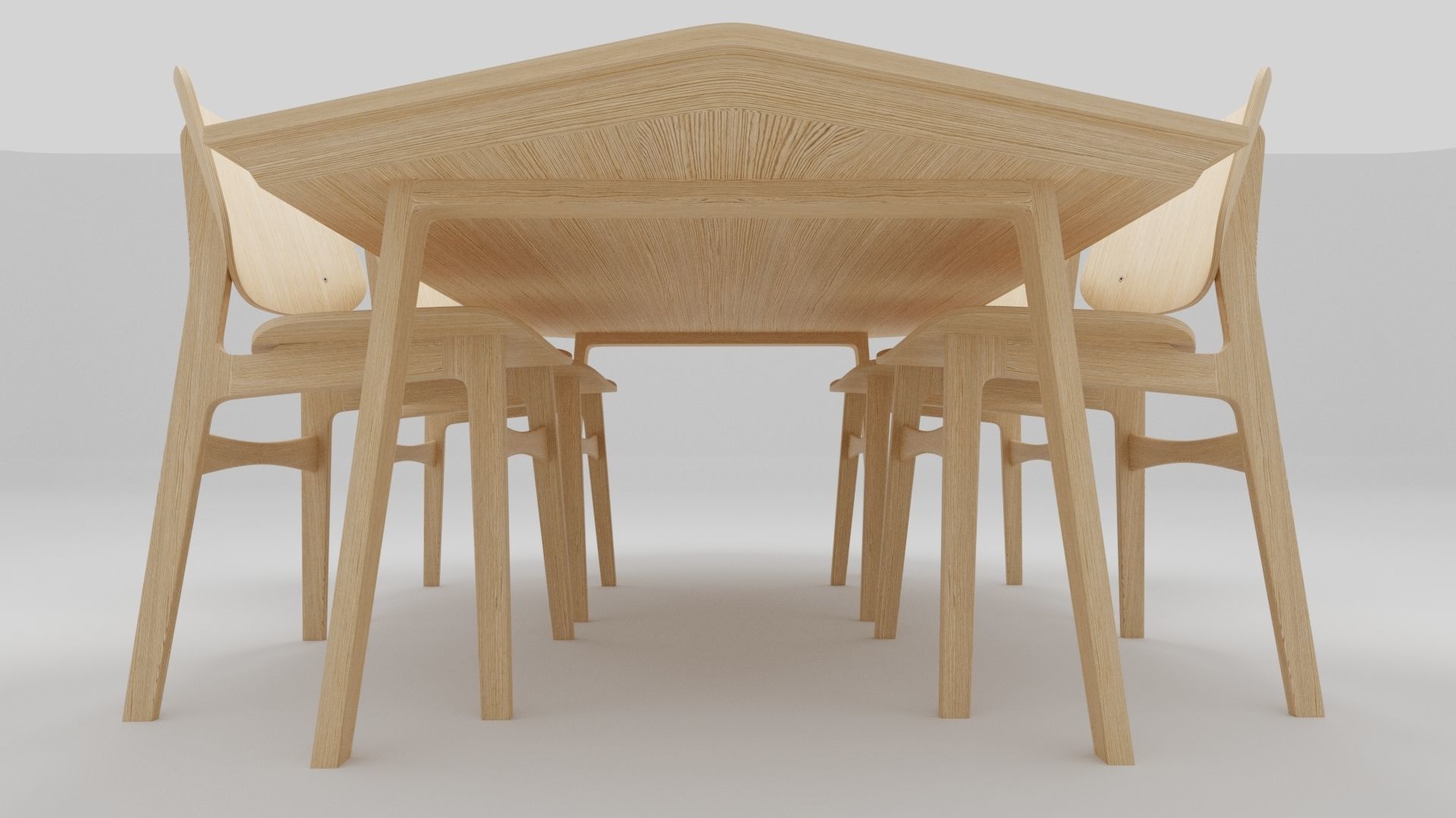 Dining Table Set 3D model_4