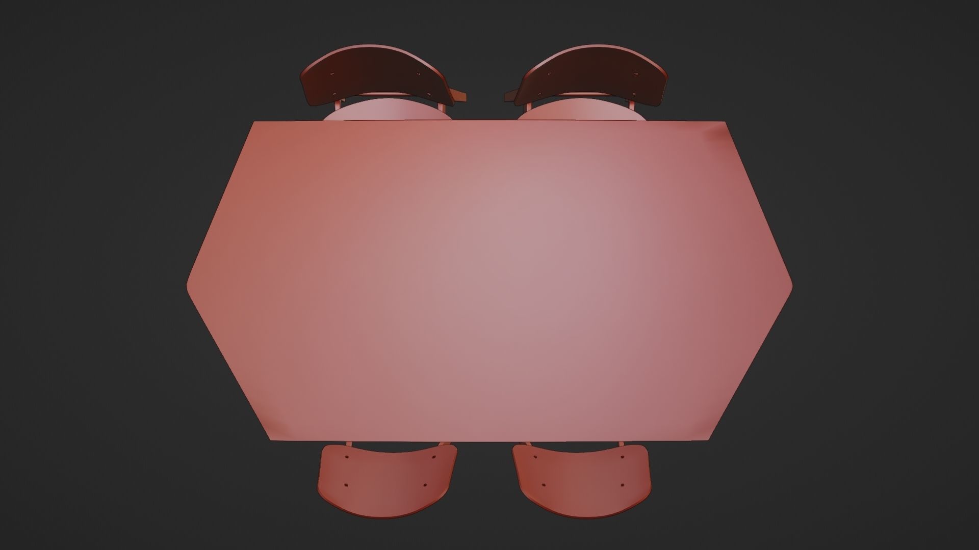 Dining Table Set 3D model_7