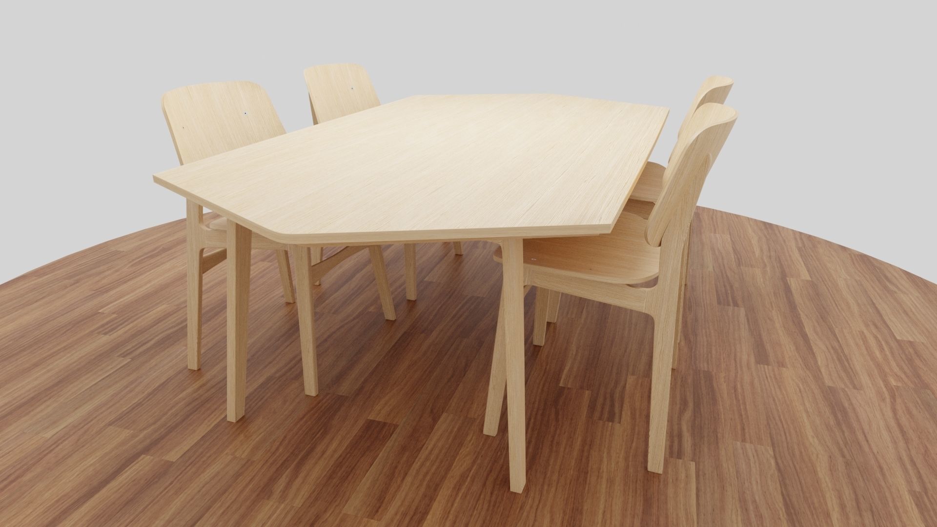 Dining Table Set 3D model_41