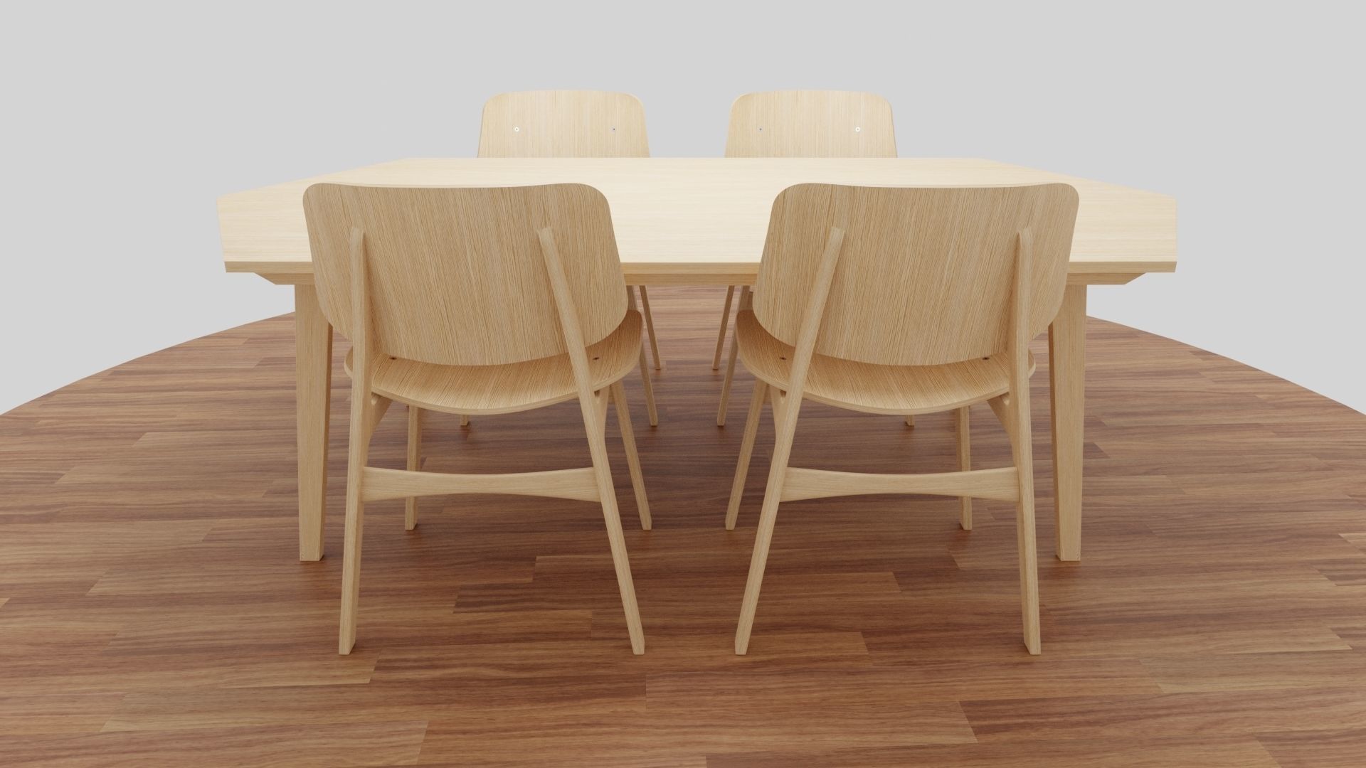 Dining Table Set 3D model_30