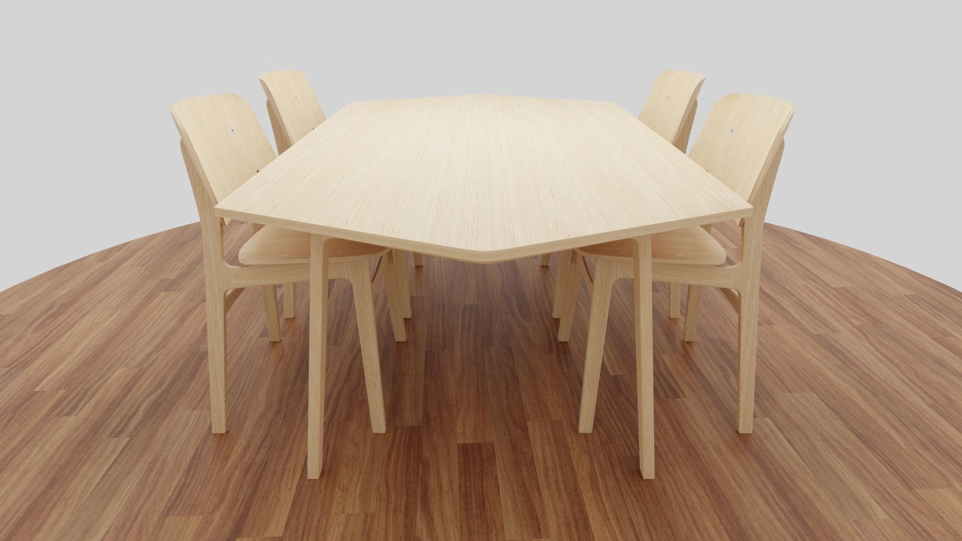 Dining Table Set 3D model_21