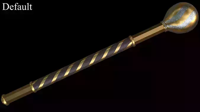 Cossack Ceremonial Mace Bulava Low-poly 3D model