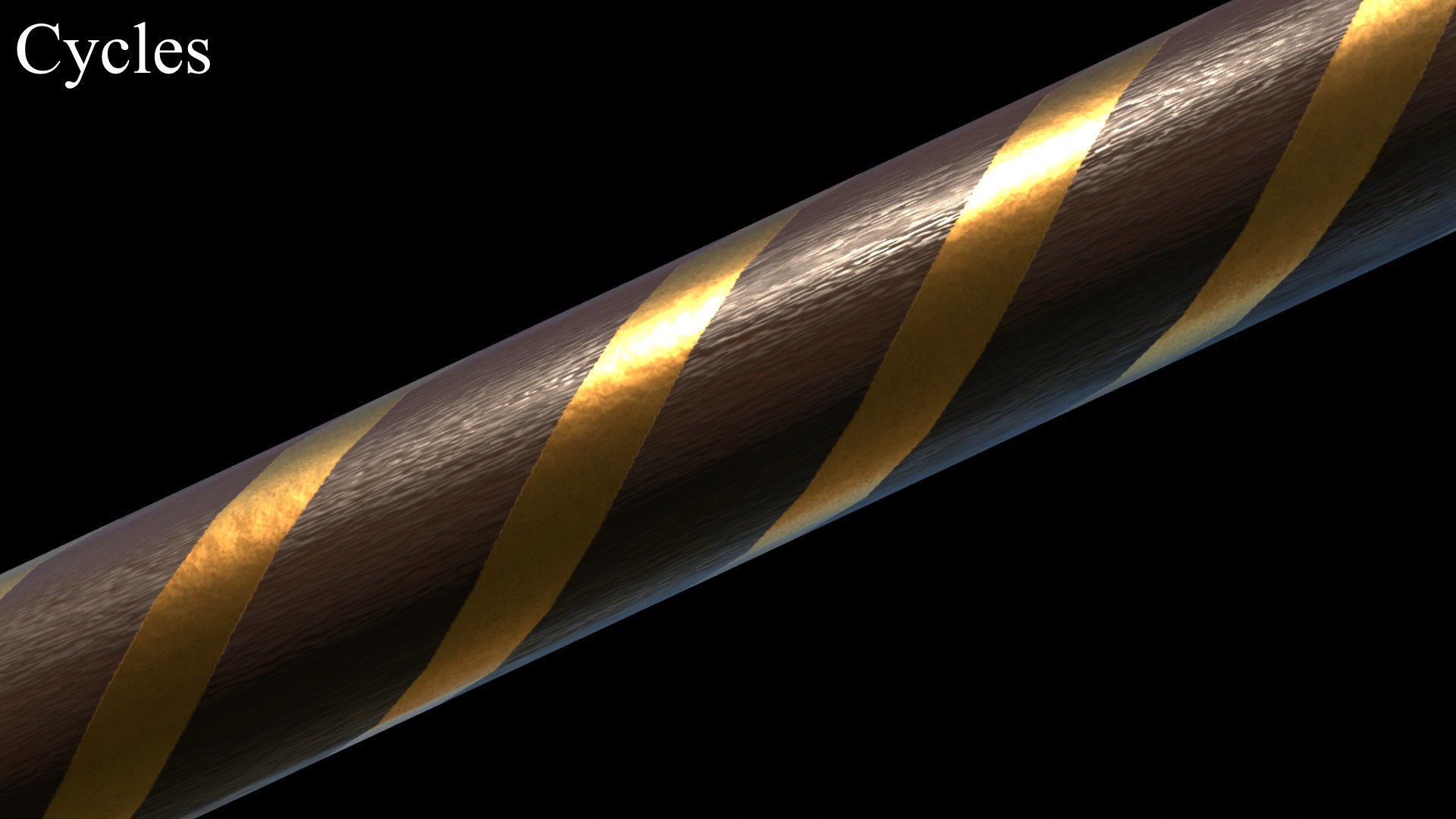 Cossack Ceremonial Mace Bulava Low-poly 3D model_11