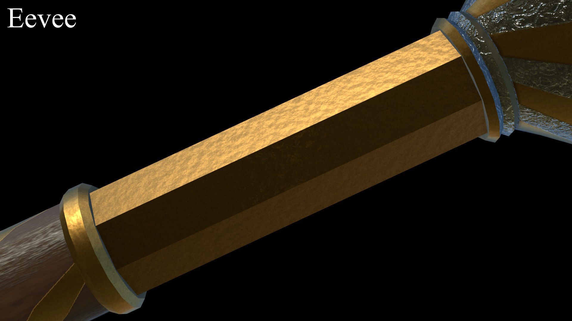 Cossack Ceremonial Mace Bulava Low-poly 3D model_7
