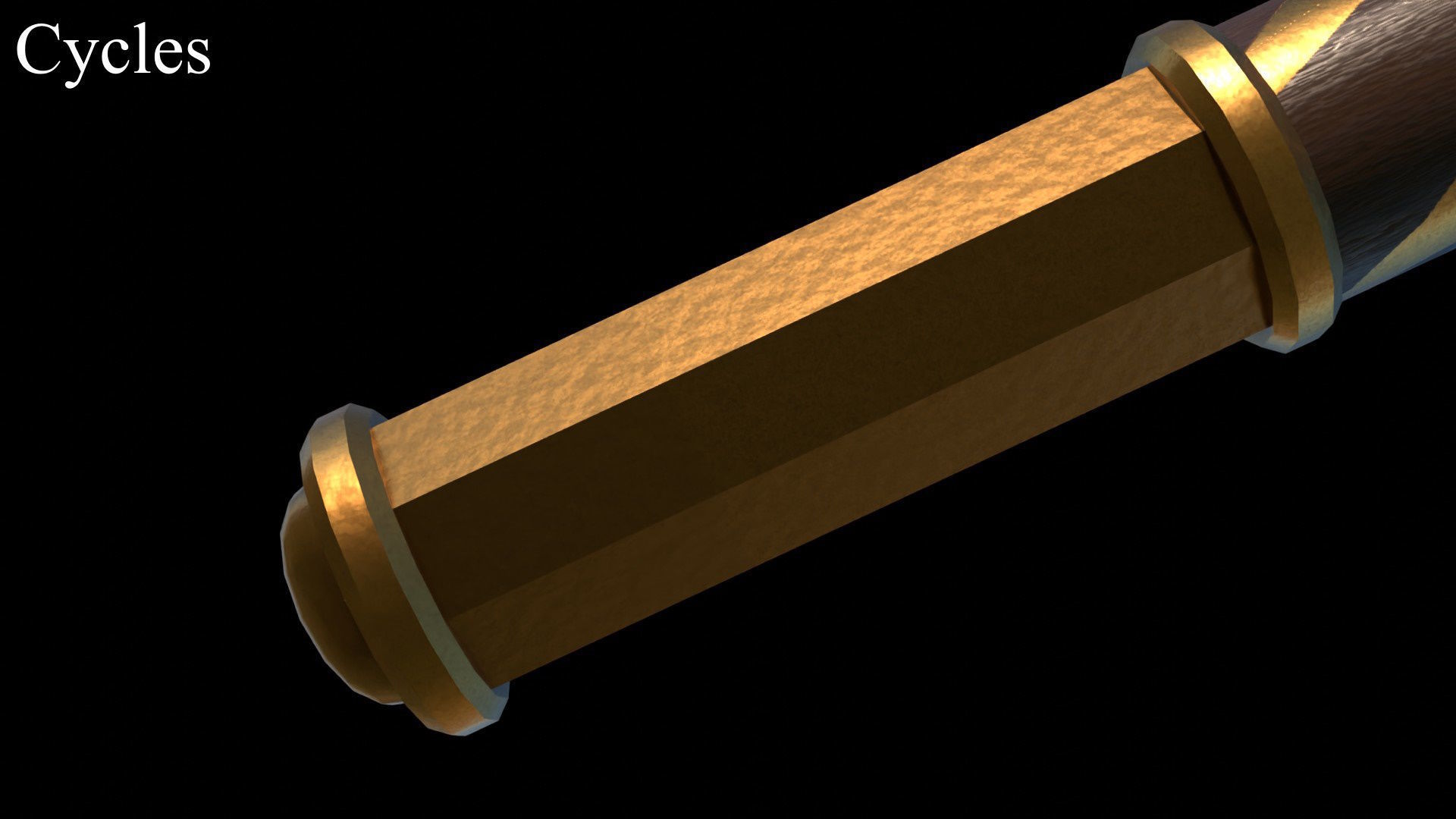 Cossack Ceremonial Mace Bulava Low-poly 3D model_14