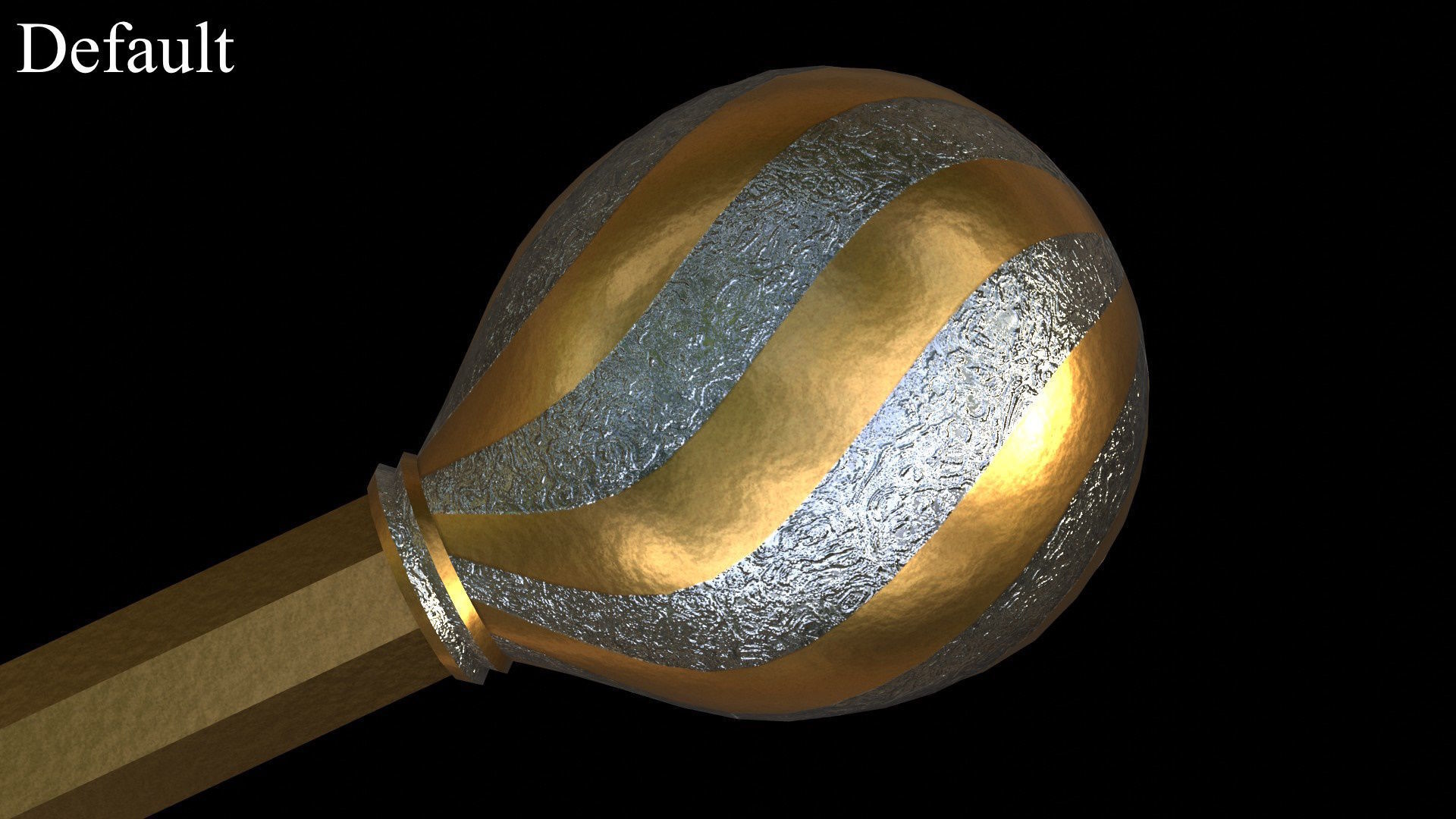 Cossack Ceremonial Mace Bulava Low-poly 3D model_3