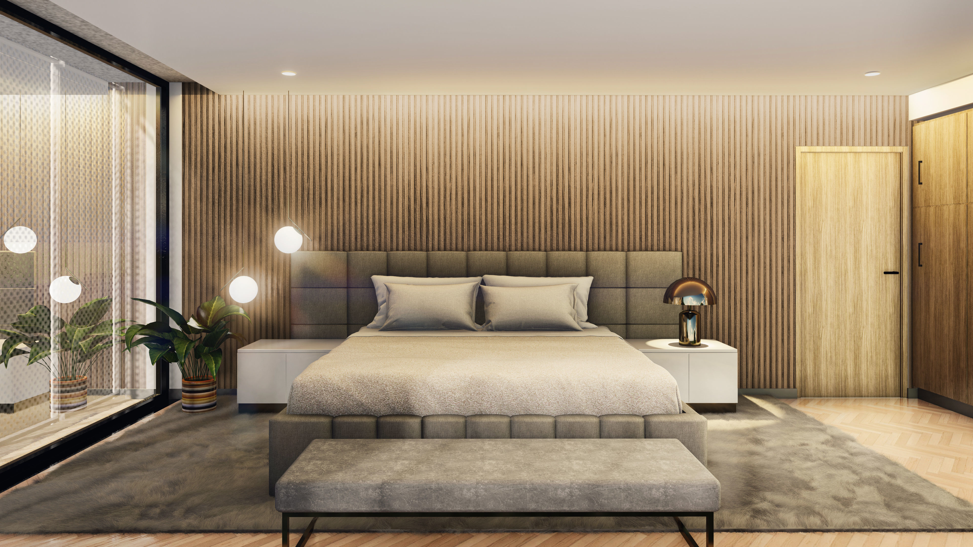 White house - kitchen bedroom furniture - 2D drawing A1 size 3D model_7