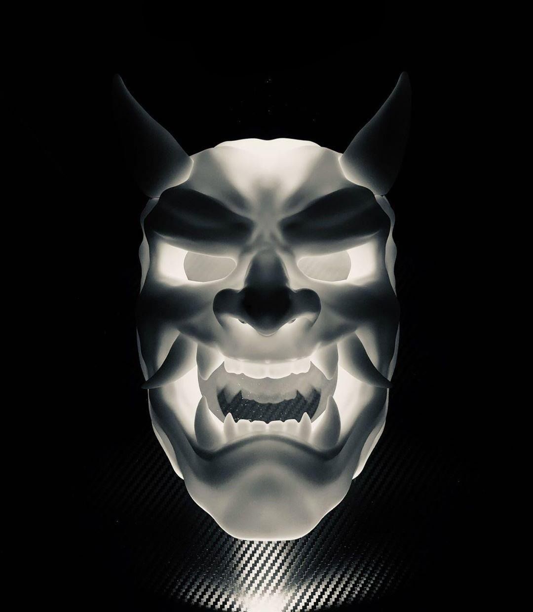 Oni Mask       Traditional Japanese Demon Mask Wearable 3D Print Free 3D print model_13