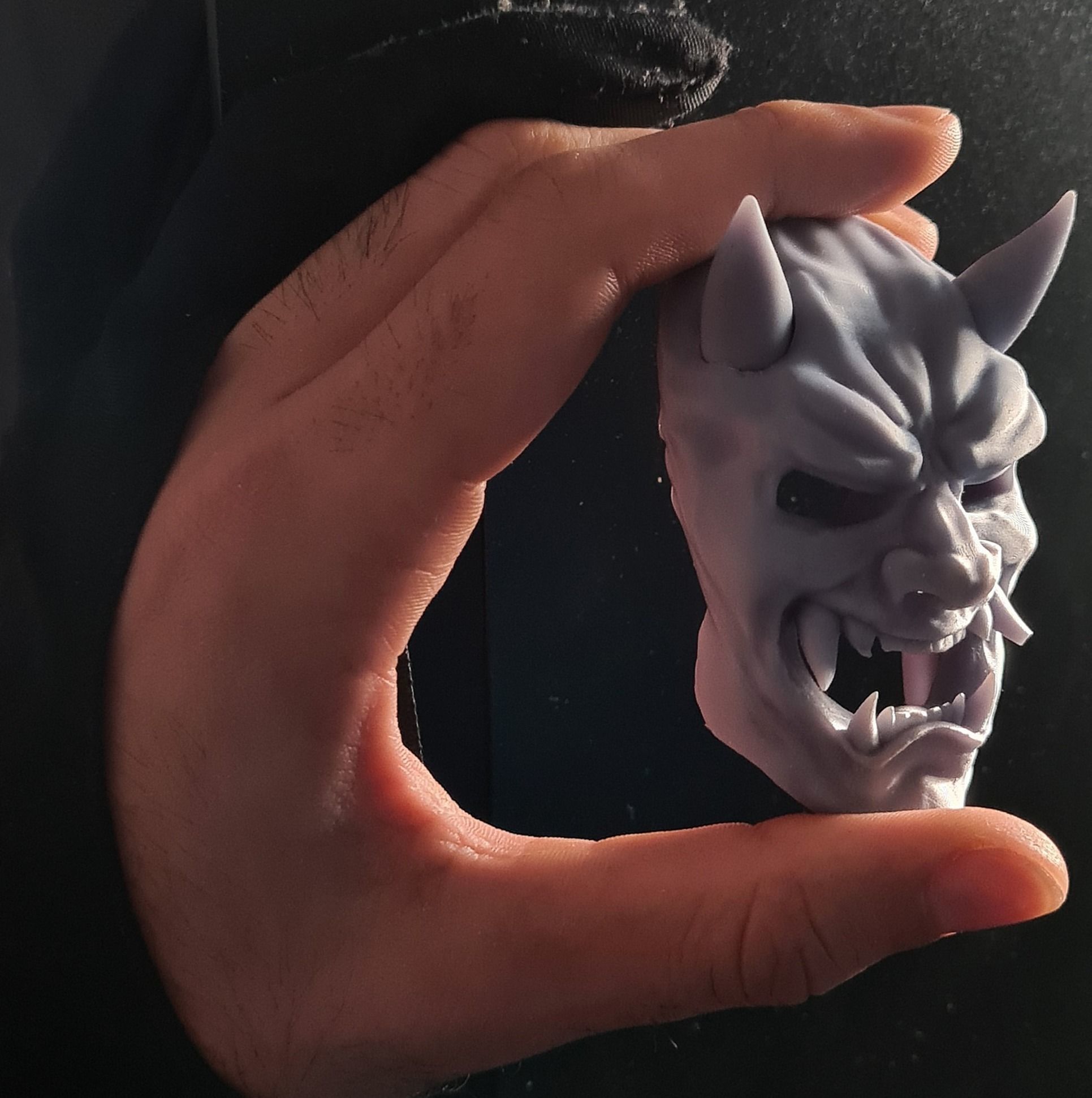 Oni Mask       Traditional Japanese Demon Mask Wearable 3D Print Free 3D print model_3