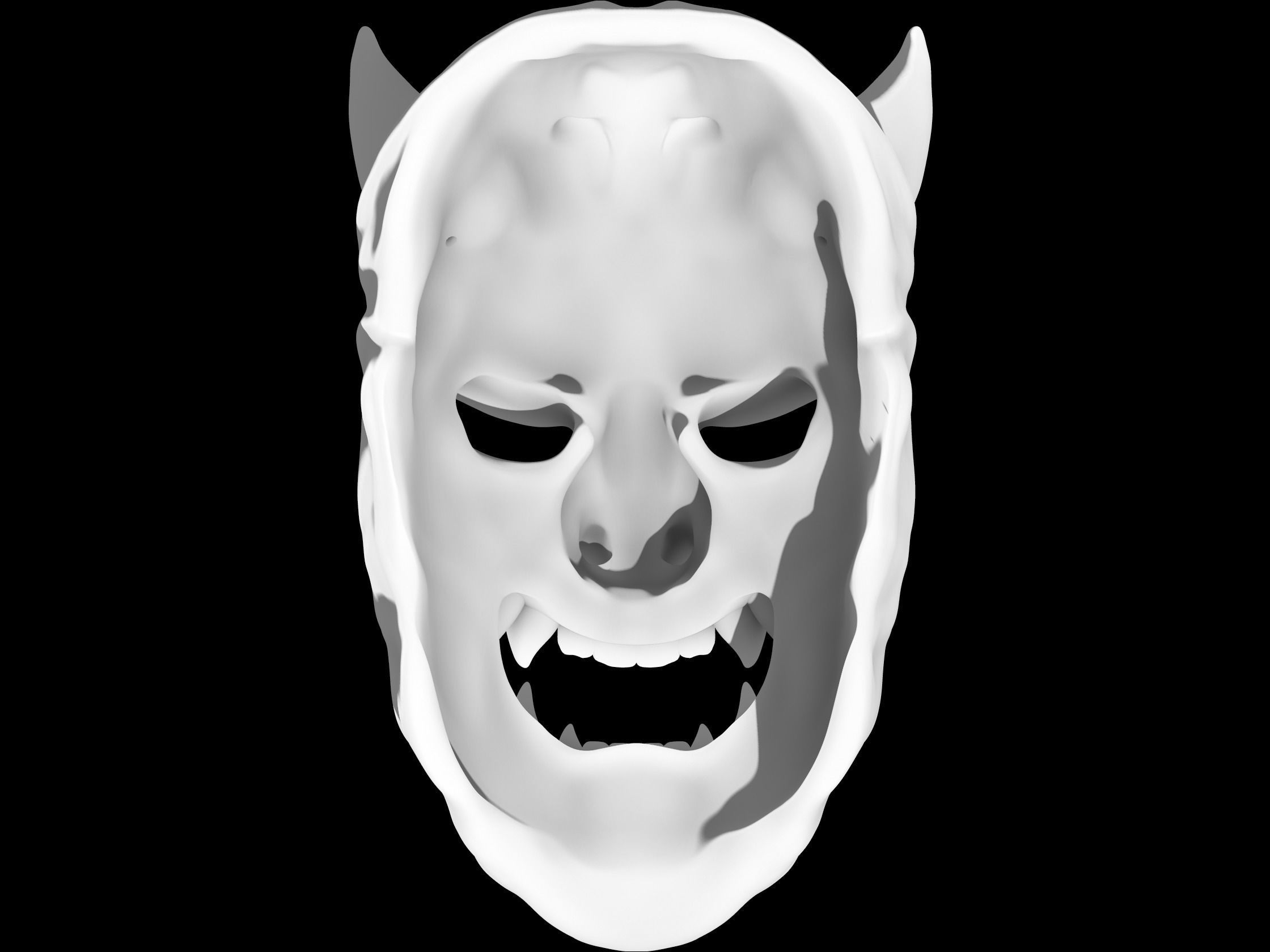 Oni Mask       Traditional Japanese Demon Mask Wearable 3D Print Free 3D print model_8
