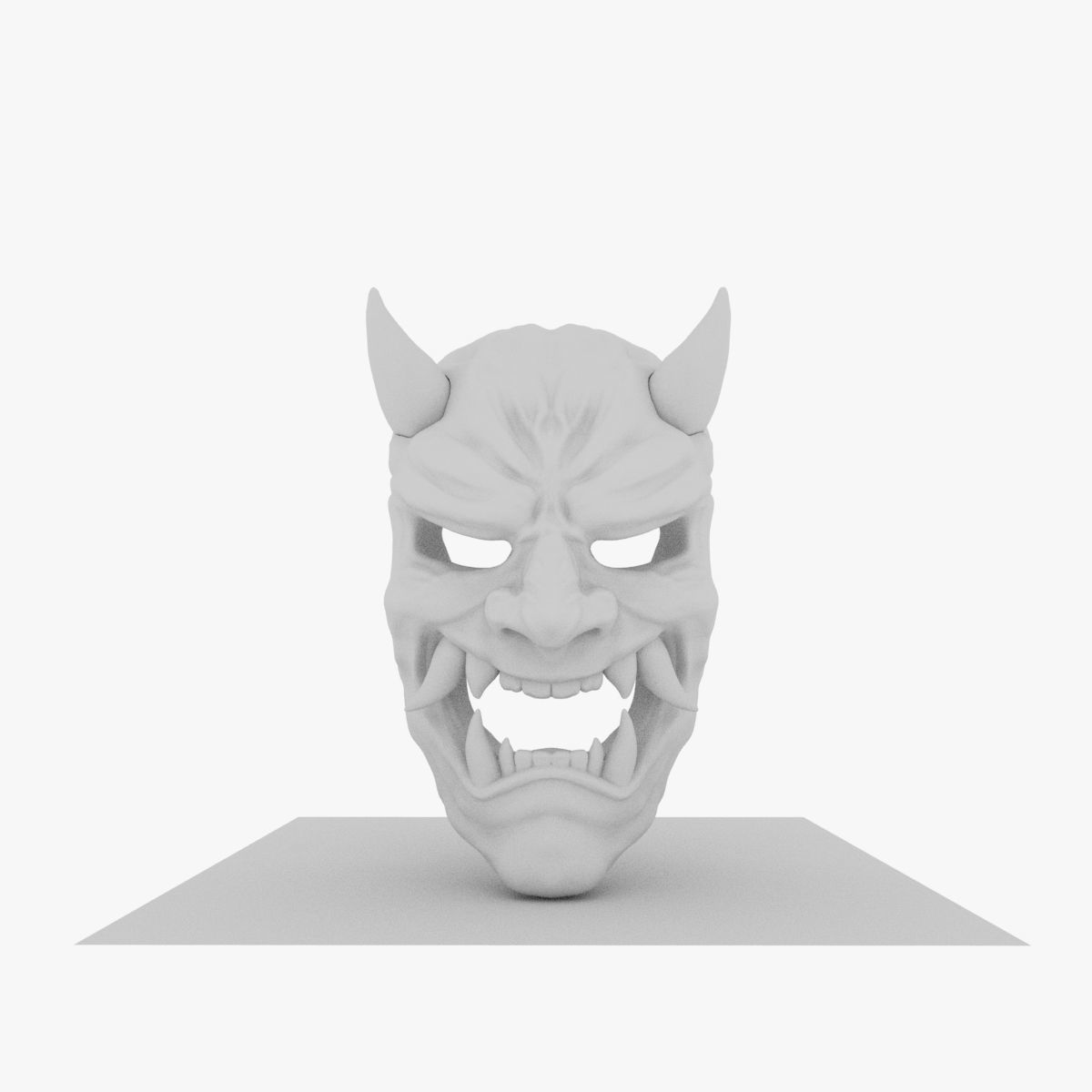 Oni Mask       Traditional Japanese Demon Mask Wearable 3D Print Free 3D print model_6