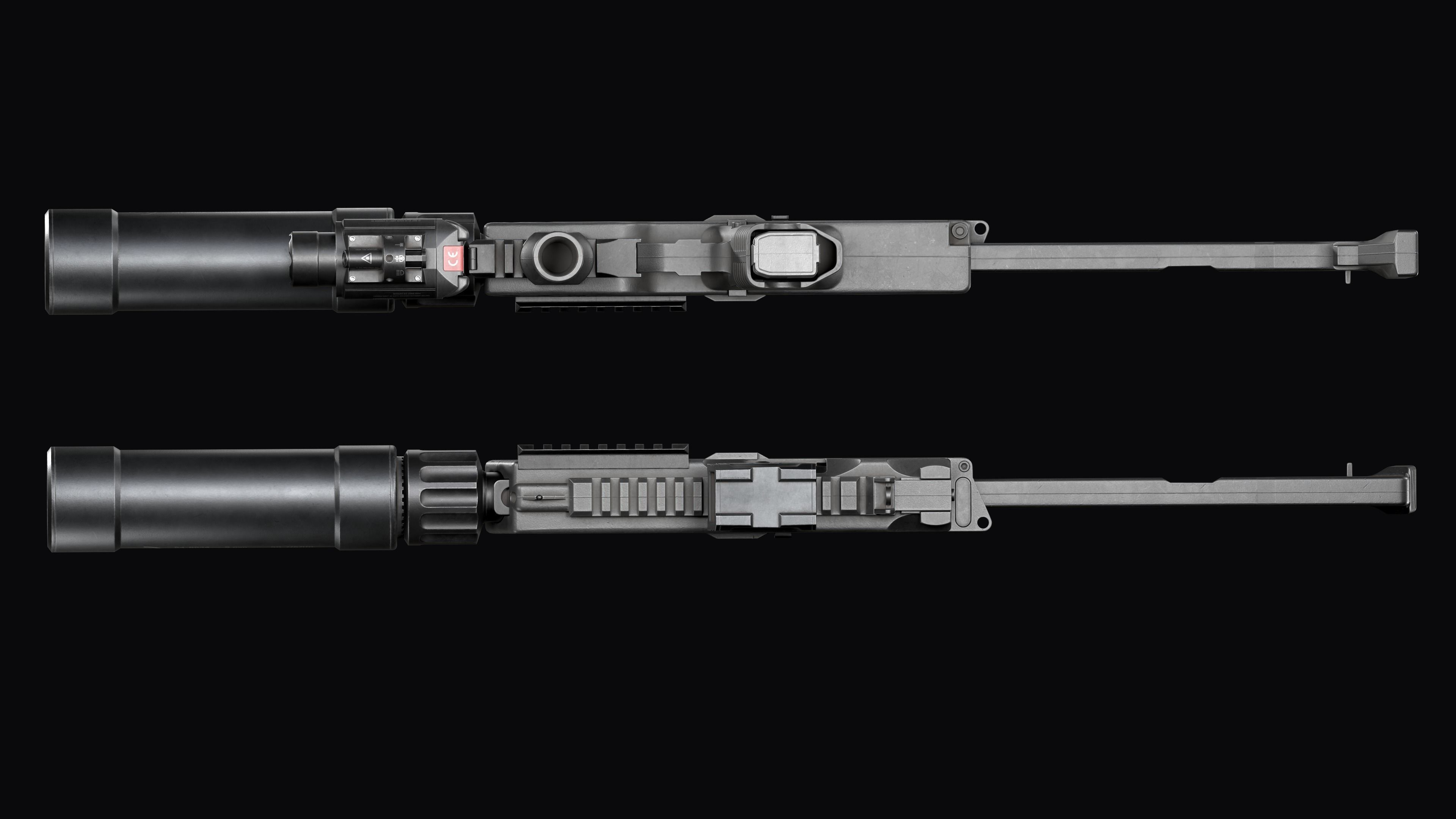 Tactical Modular  SMG Brugger and Thomet MP9 Low-poly 3D model_33