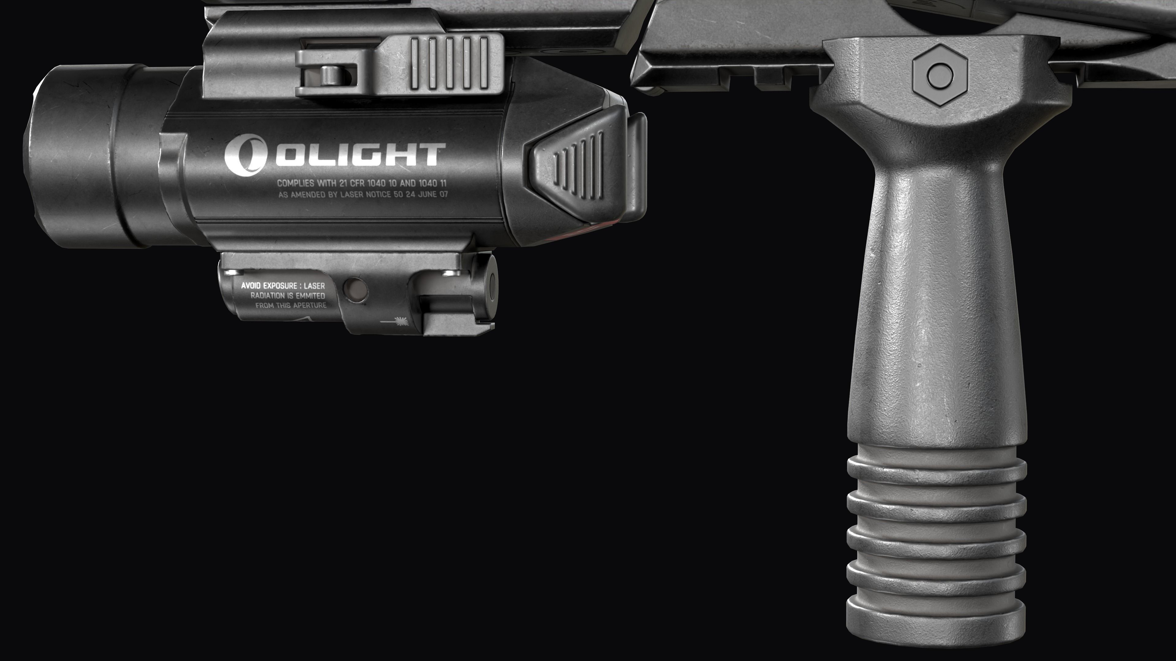 Tactical Modular  SMG Brugger and Thomet MP9 Low-poly 3D model_19