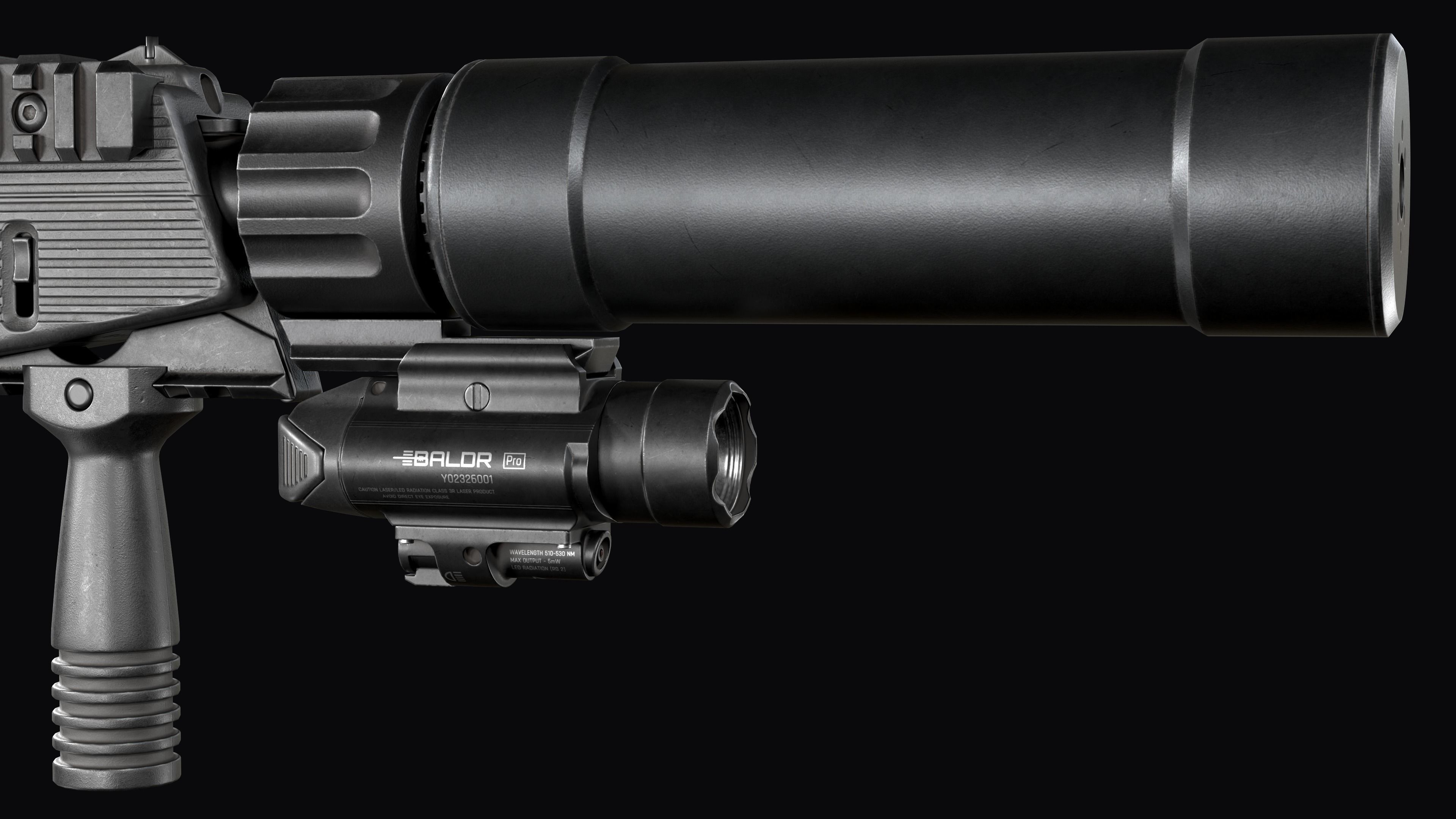 Tactical Modular  SMG Brugger and Thomet MP9 Low-poly 3D model_18