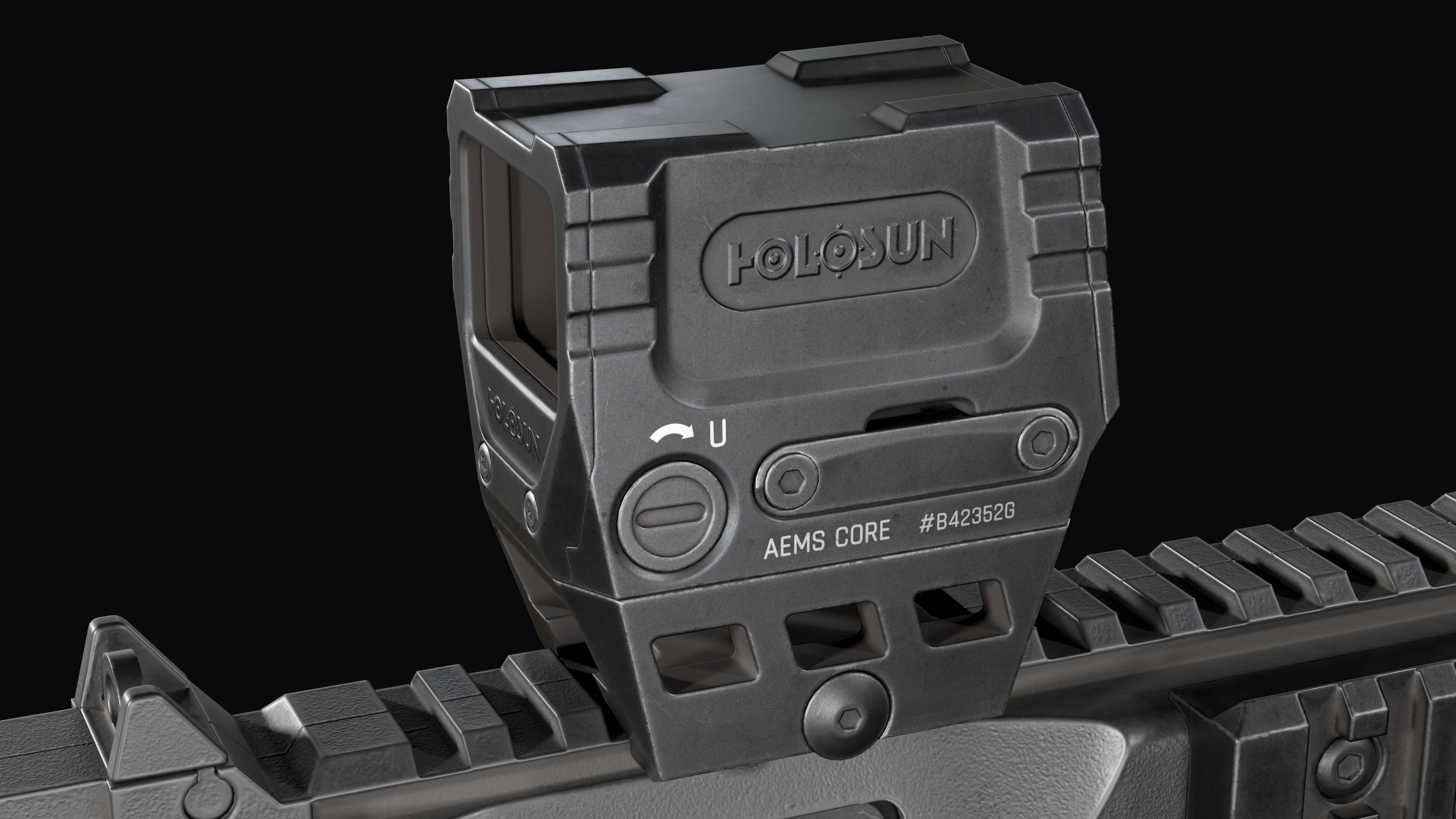 Tactical Modular  SMG Brugger and Thomet MP9 Low-poly 3D model_21