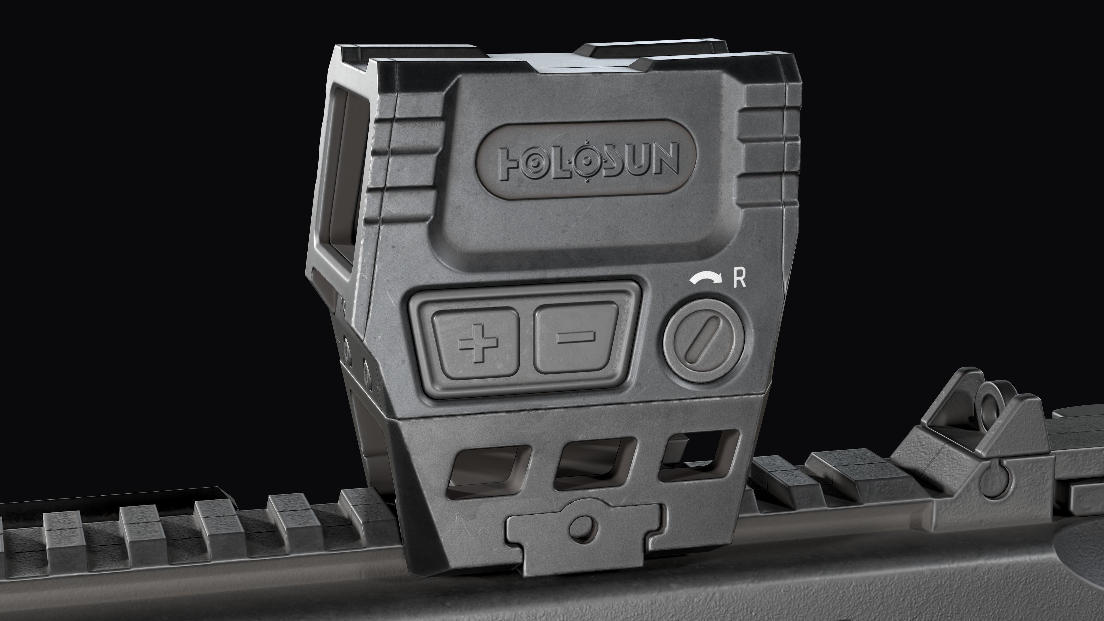 Tactical Modular  SMG Brugger and Thomet MP9 Low-poly 3D model_20