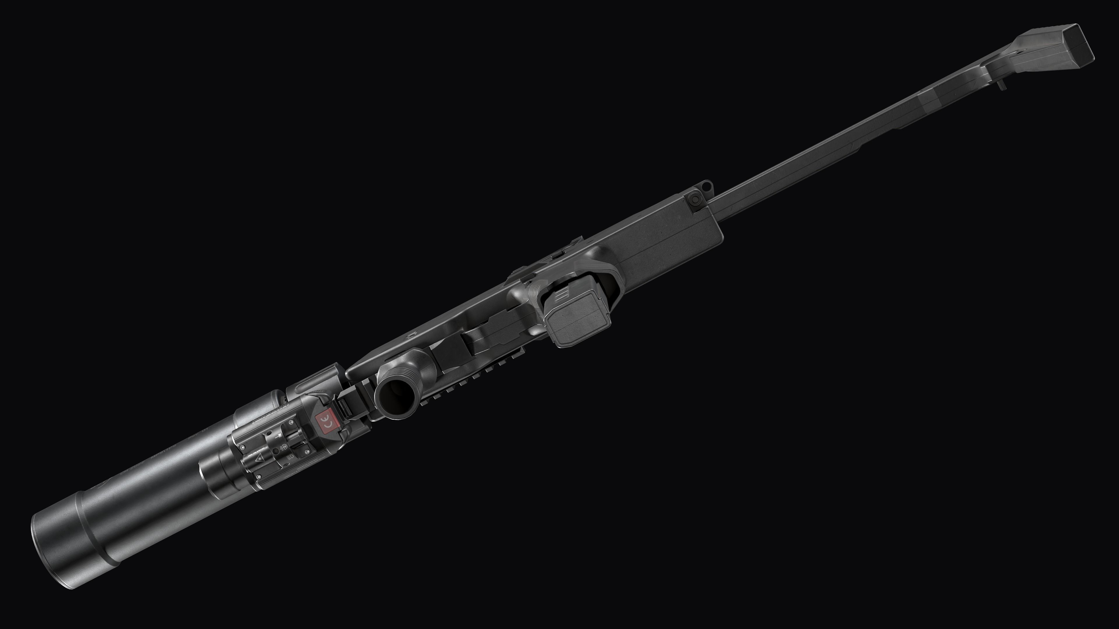 Tactical Modular  SMG Brugger and Thomet MP9 Low-poly 3D model_22