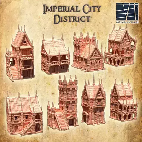 Imperial City District Tabletop Terrain 28 MM