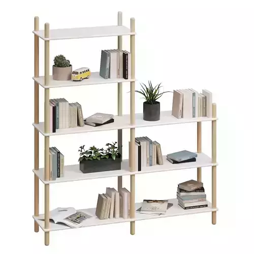 Bookshelf Olav-3 White