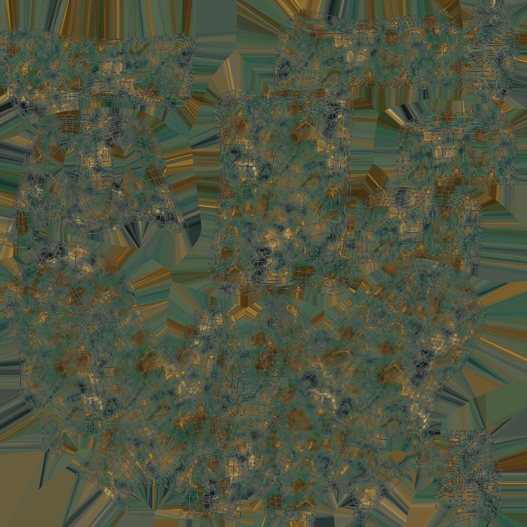 Dog Statue AR VR PBR Lowpoly with game ready 3d Model Low-poly 3D model_17