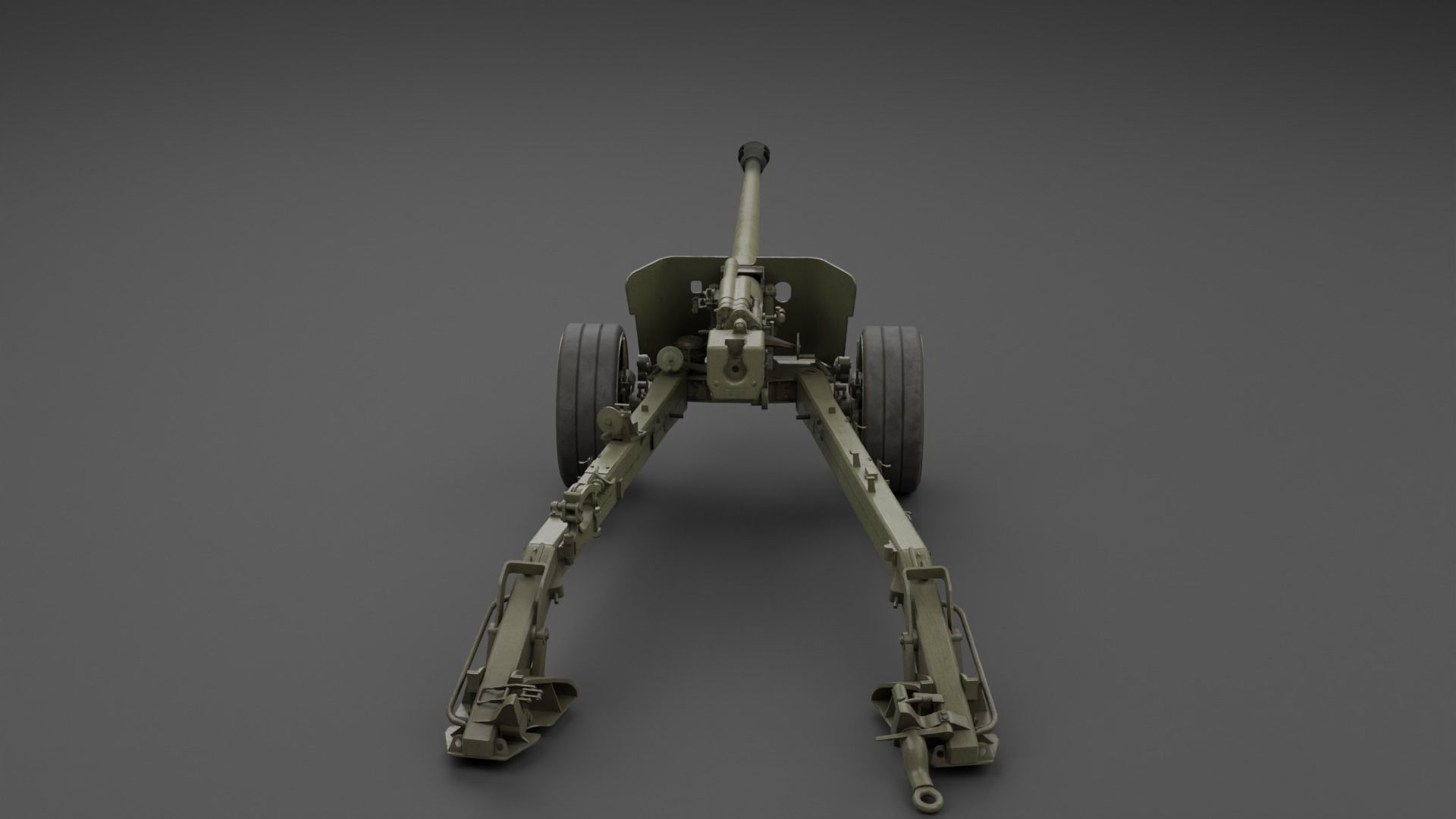 T8 105mm Anti Tank Gun Low-poly 3D model_18