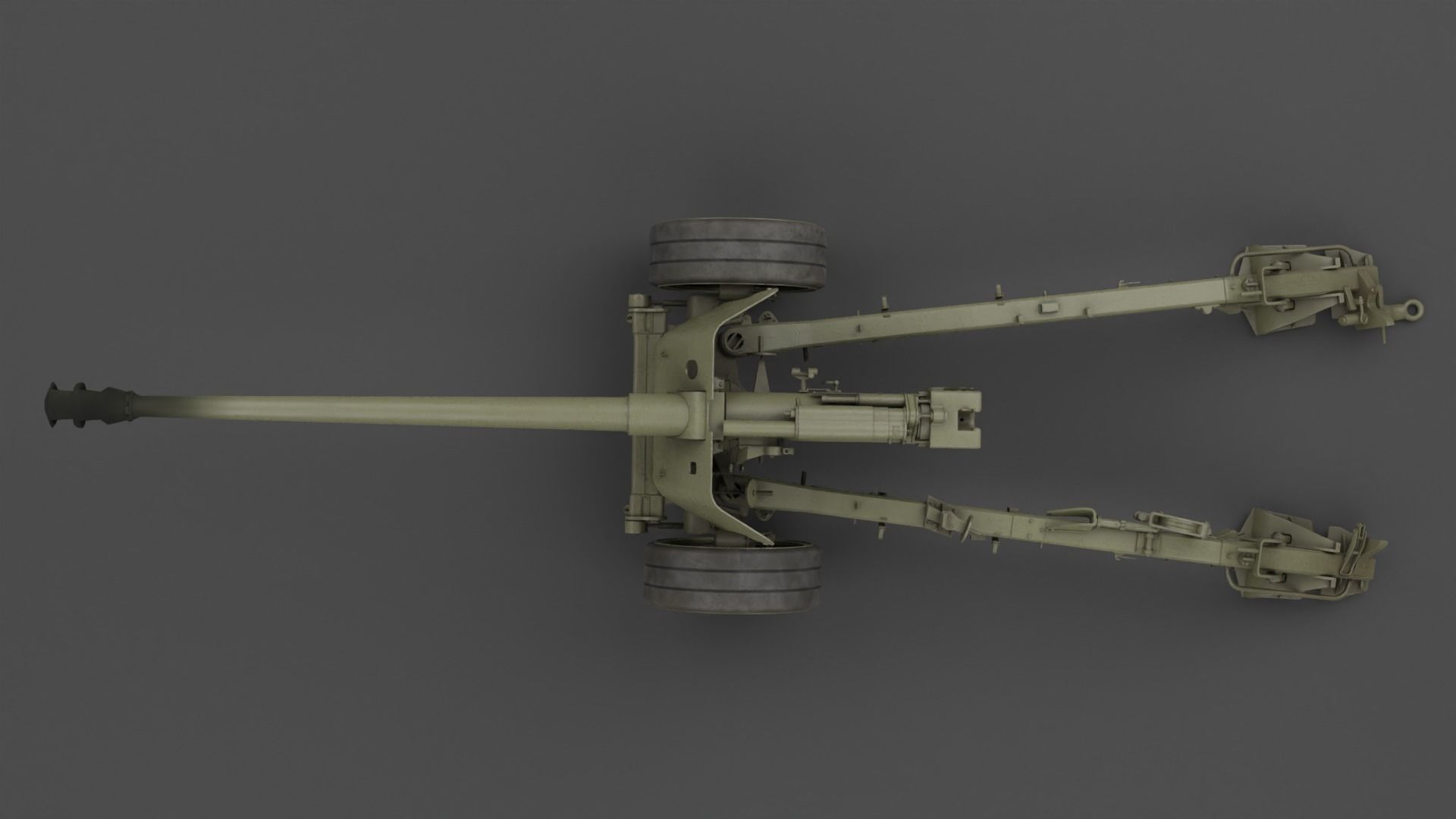T8 105mm Anti Tank Gun Low-poly 3D model_11