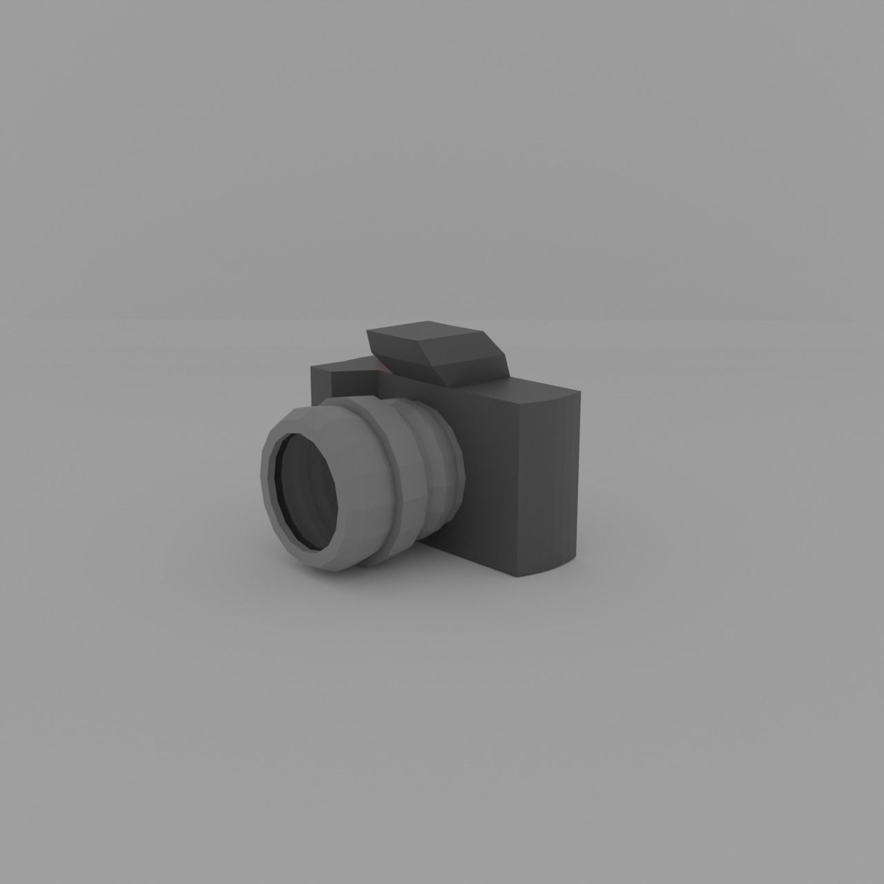 Low Poly Camera Low-poly 3D model_3