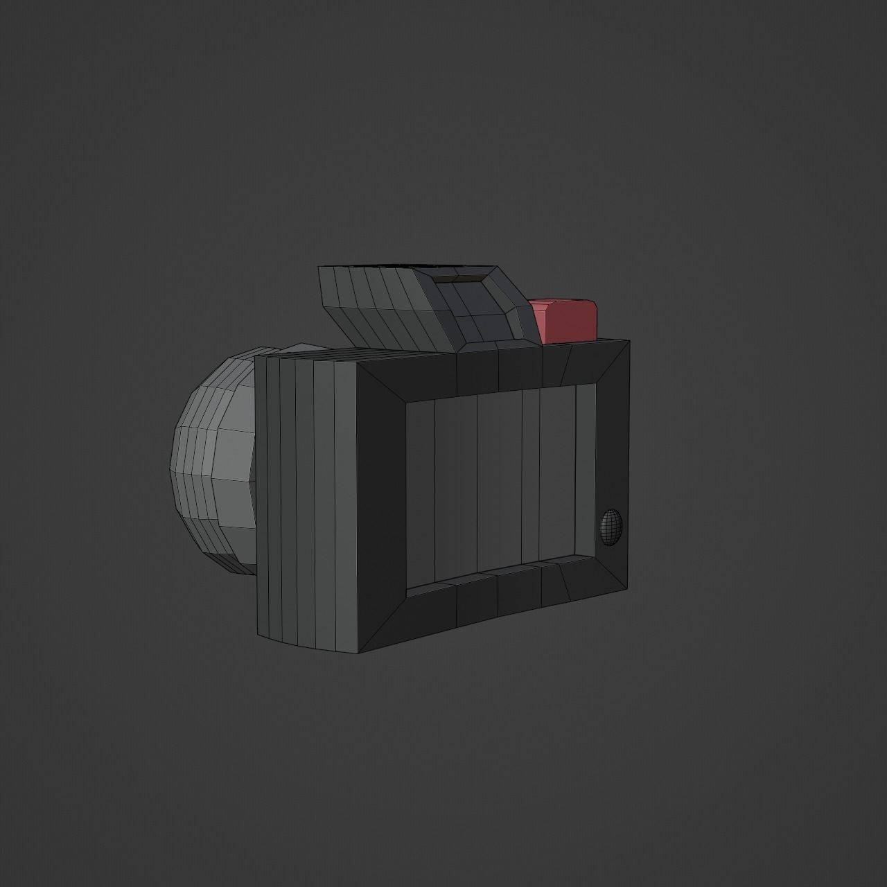 Low Poly Camera Low-poly 3D model_4