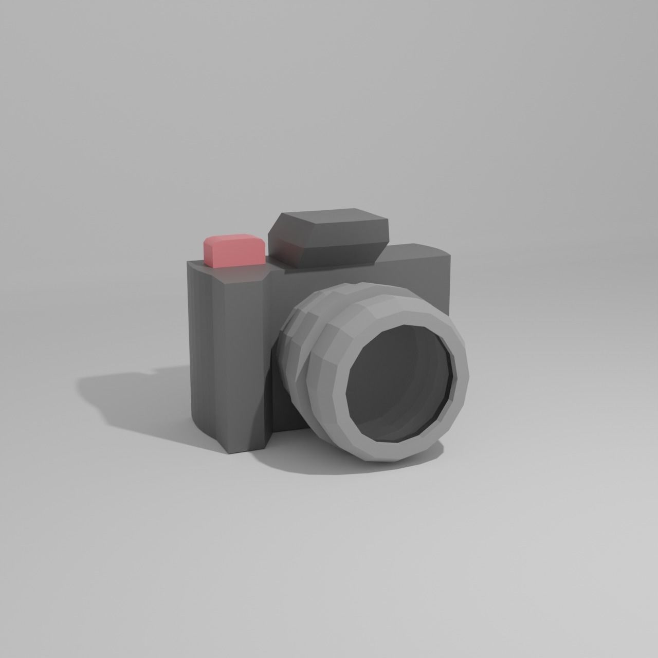 Low Poly Camera Low-poly 3D model_1