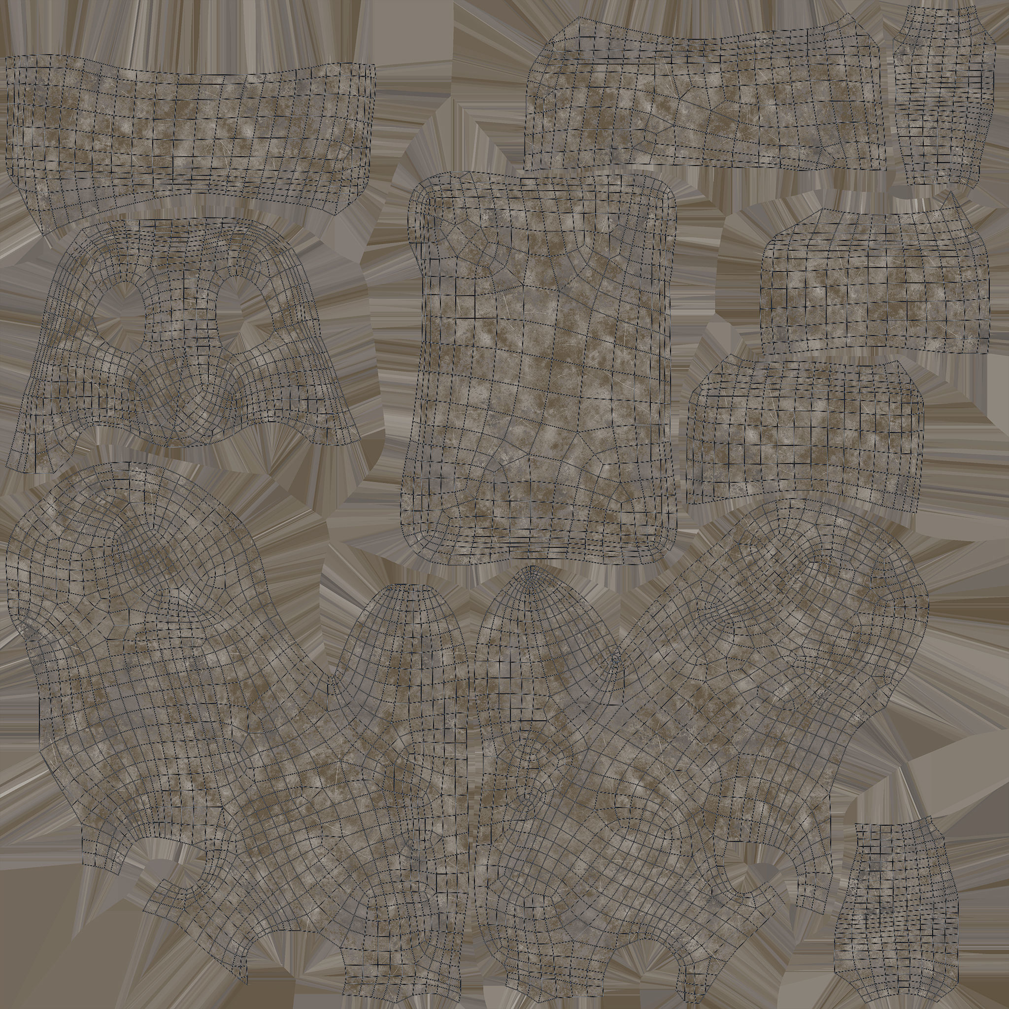 Dog Statue AR VR PBR  Lowpoly with game ready 3d Model Low-poly 3D model_15