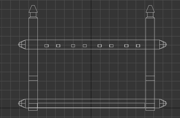 Wooden Weapon Rack Low-poly 3D model_10