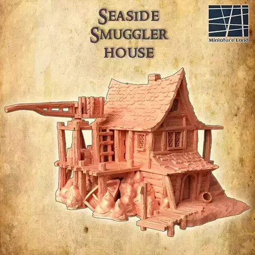 Seaside Smuggler House Tabletop Terrain 28 MM