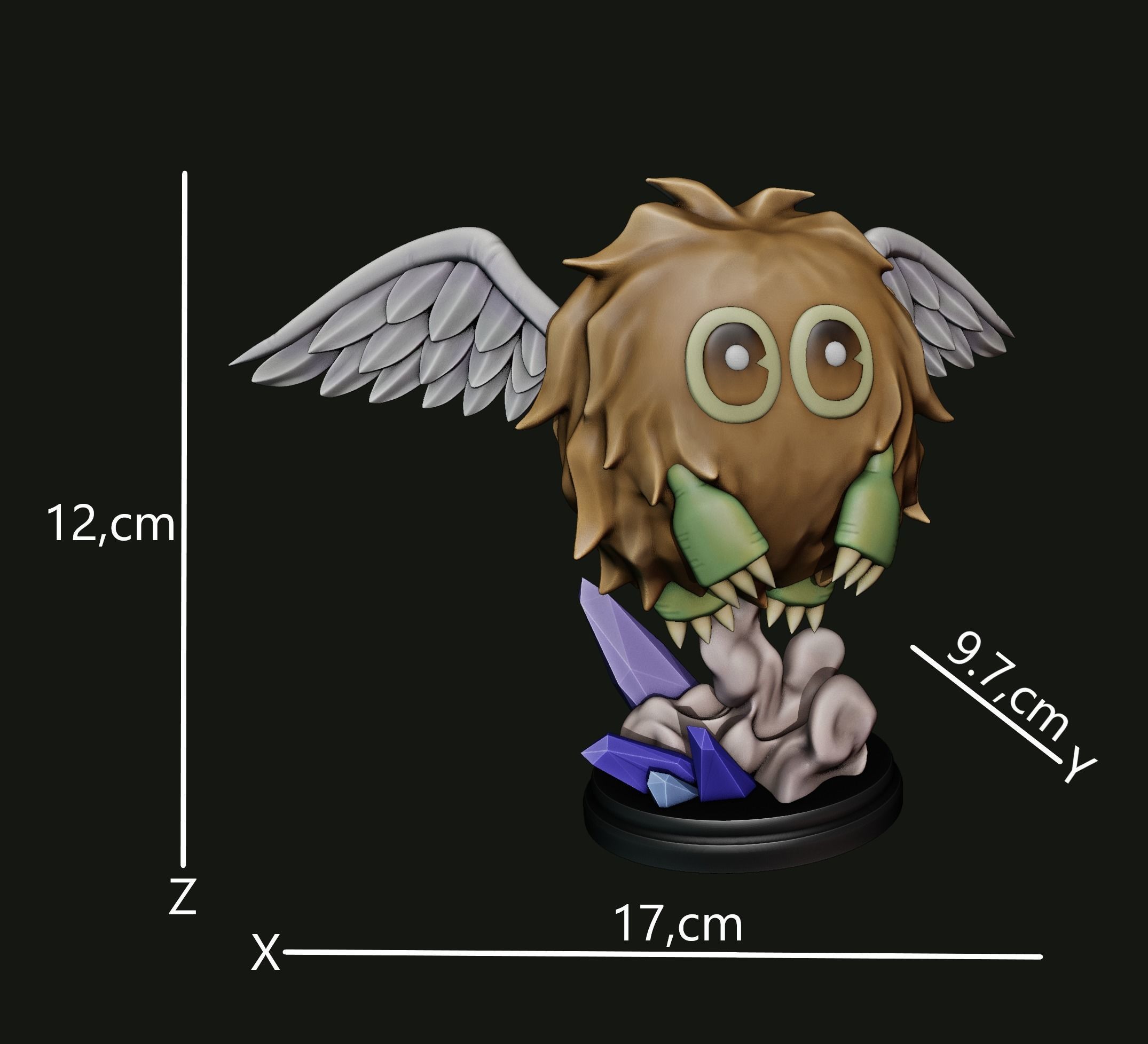 winged kuriboh figure - yugioh 3D print model_2