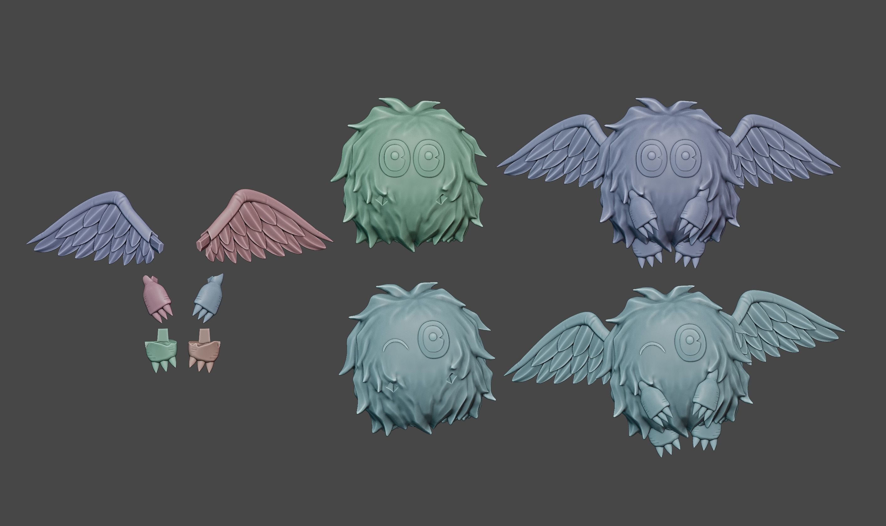 winged kuriboh figure - yugioh 3D print model_3