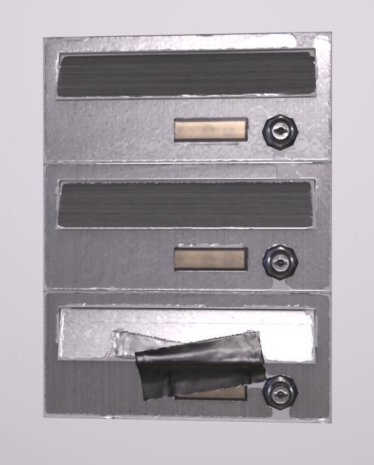 PostMail Box Low-poly 3D model_2