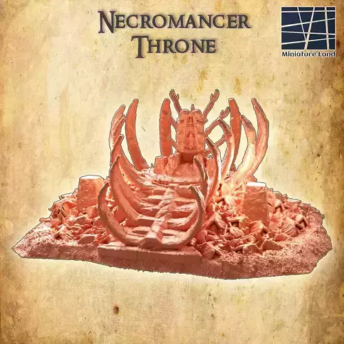 Necromancer Throne  Tabletop Terrain 28 MM 3D print model